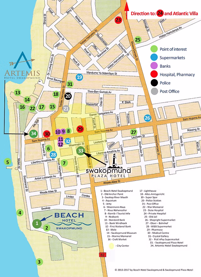 Map of Swakopmund